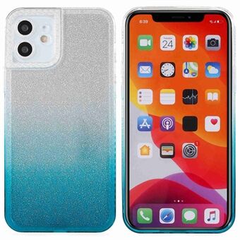 For iPhone 11  Phantom Series Gradient Phone Case Drop Proof TPU Back Cover with Separable Glittering Plate