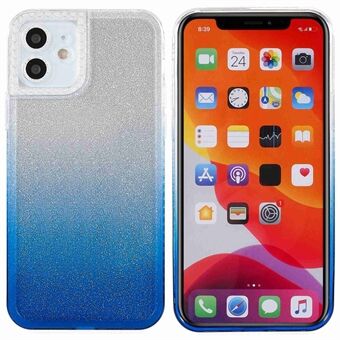 For iPhone 11  Phantom Series Gradient Phone Case Drop Proof TPU Back Cover with Separable Glittering Plate