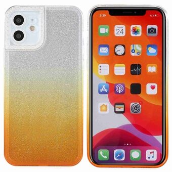 For iPhone 11  Phantom Series Gradient Phone Case Drop Proof TPU Back Cover with Separable Glittering Plate