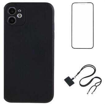 WANLONFENG RB1-serien för iPhone 11-skal med halsband TPU-telefonfodral med skärmskydd.