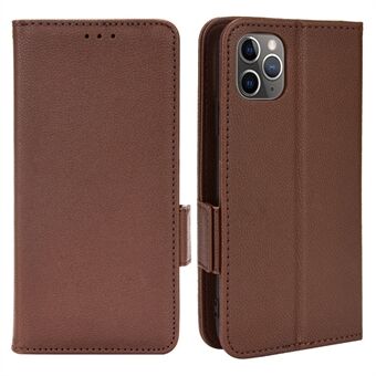 Plånboksdesign Magnetlås Litchi Texture Inre TPU + PU Stand Mobiltelefonskal för iPhone 11 Pro 