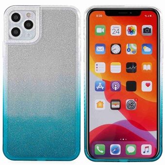 For iPhone 11 Pro  Phantom Series Gradient Phone Case Anti-fall Protection TPU Back Cover with Separable Glittering Plate