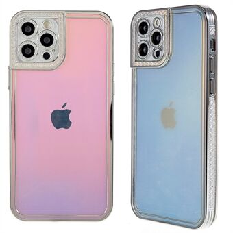 Scratch-Proof Soft TPU Phone Case for iPhone 11 Pro  Shockproof Electroplated Slim Case Rhinestone Decorated Protective Cover