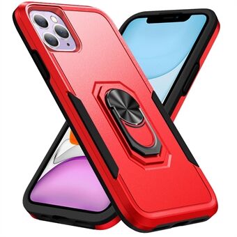 For iPhone 11 Pro  Defender Series Ring Kickstand Hard PC + Soft TPU Phone Cover Case