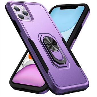 For iPhone 11 Pro  Defender Series Ring Kickstand Hard PC + Soft TPU Phone Cover Case