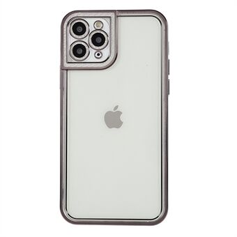 For iPhone 11 Pro Max  Clear Phone Case Soft TPU Electroplating Edge Camera Lens Protection Back Cover