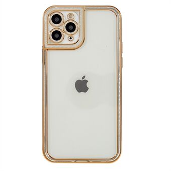 For iPhone 11 Pro Max  Clear Phone Case Soft TPU Electroplating Edge Camera Lens Protection Back Cover