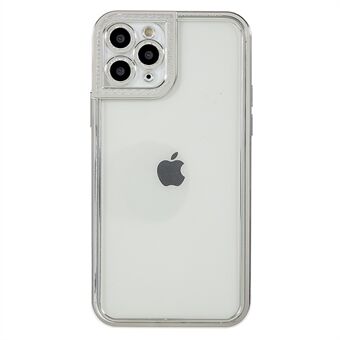 For iPhone 11 Pro Max  Clear Phone Case Soft TPU Electroplating Edge Camera Lens Protection Back Cover