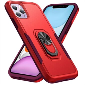 For iPhone 11 Pro Max  Defender Series Ring Kickstand Phone Cover Anti-drop PC + TPU Case