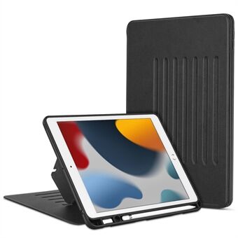 ESR Sentry multi-vinkel tittställ för iPad 10.2 (2021)/(2020)/(2019), PU läder+PC+TPU magnetiskt tablet fodral med pennhållare - Svart