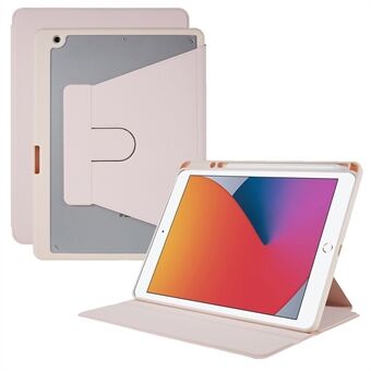 MUTURAL for iPad (2019)/(2020)/(2021) PU Leather Tablet Case Clear Back All Round Protective Stand Cover with Pen Holder