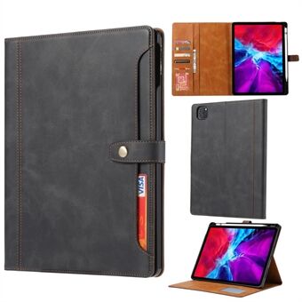 Full Protection PU Läder Stand Tablet fallet med Pen Slot Design for iPad Pro  (2020)