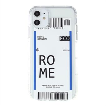 Travel City Boarding Pass TPU skyddsfodral till iPhone 12 mini