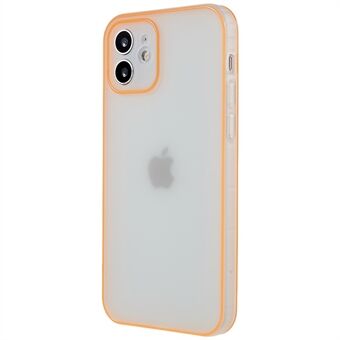 Fallsäkert matt telefonfodral för iPhone 12 6,1 tums självlysande ram Anti- Scratch TPU telefonskal