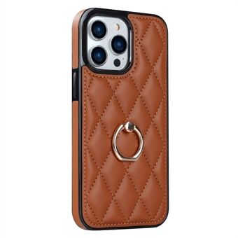 För iPhone 12 Pro / 12 PU Läder+TPU Mobilfodral Stötsäkert Kickstand Telefonskydd