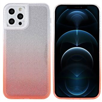 For iPhone 12 Pro  Phantom Series Gradient Phone Case with Separable Glittering Plate TPU Shock Absorption Back Cover