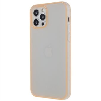 För iPhone 12 Pro 6,1 tum Anti-fingeravtryck Matt TPU-telefonskal med självlysande Noctilucent ram Stötsäkert telefonfodral