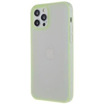 För iPhone 12 Pro 6,1 tum Anti-fingeravtryck Matt TPU-telefonskal med självlysande Noctilucent ram Stötsäkert telefonfodral