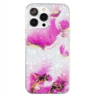 För iPhone 12 Pro Max 6,7 tum IMD Marble Flower Telefonfodral Skalmönster Anti-Drop TPU telefonfodral