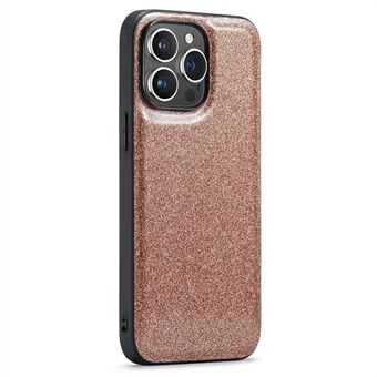 DG.MING För iPhone 12 Pro Max skal Glittrig PU-läder+PC+TPU Mobilskyddande fodral