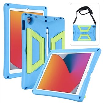 Bärbart handtag Kickstand Design EVA + PC Stötsäkert Tablet Case Skal med axelrem för iPad (2020) / (2019) / (2021) / iPad Air  (2019) / iPad Pro  (2017)