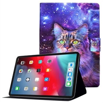 För iPad Pro  (2018) / (2020) / (2021) / iPad Air (2020) Korthållare PU Läder Tablettfodral Stand Mönstertryck Skyddsfodral