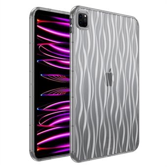 Surfplatta för iPad Pro 11 (2020) / (2021) / (2022) Wave Texture Transparent TPU skyddsfodral