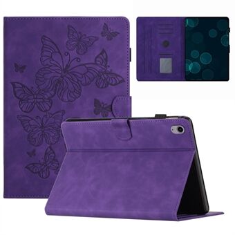 Tablettfodral i läder för kortfack för iPad mini (2021), tryckt Butterfly Tablet Stand Cover