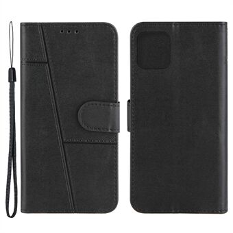 Enkel Stil Läder Telefonfodral Plånbok Stativ Fodral för iPhone 13 6.1 tum