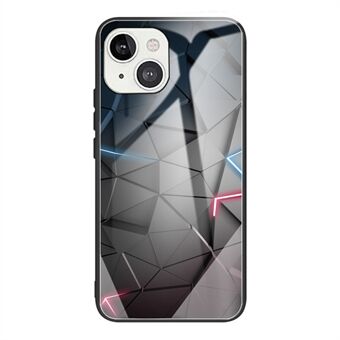 Mönstertrycksglas + TPU Combo Hybrid telefonbaksida för iPhone 13 