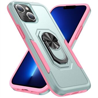 Defender Series PC + TPU Cellphone Case for iPhone 13 , Accurate Cutouts Phone Cover with Ring Kickstand