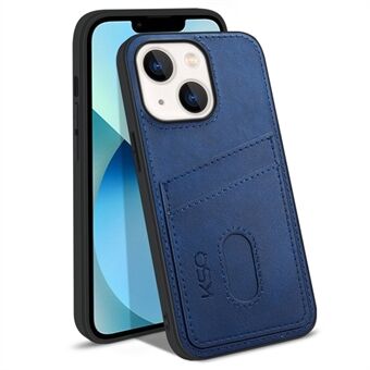 KSQ 003 Series for iPhone 13  Card Slots Function Wear-resistant Case PU Leather Coated PC+TPU Hybrid Mobile Phone Shell