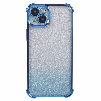 För iPhone 13 Elektropläterad Telefonfodral med Glitterpuder, Gradientfärger, TPU-fodral