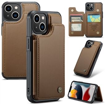 CASEME C22-serien Kortplatser Telefonfodral för iPhone 13, RFID-blockerande läder+TPU-stödfodral