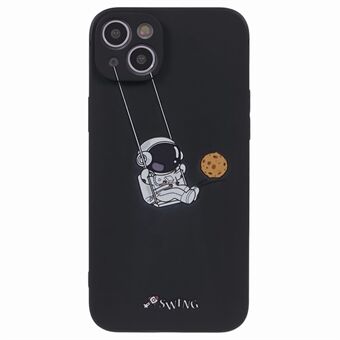 Fun Cartoon Astronaut telefonfodral för iPhone 13, mjukt TPU Scratch skal