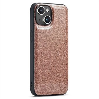 DG.MING För iPhone 13 Fodral Glitter PU Läder+PC+TPU Anti-Rep Telefon Skydd