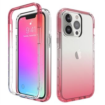 Transparent Anti-dropp Gradient Color Clear TPU + PC-skal för iPhone 13 Pro 