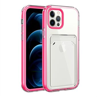 TPU + PC Clear Lätt Stötsäkert Anti-Drop Bumper Skyddsfodral med korthållare för iPhone 13 Pro 