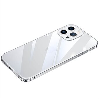 For iPhone 13 Pro  Shockproof Luban Lock Phone Cover Transparent PC+Metal Hybrid Case