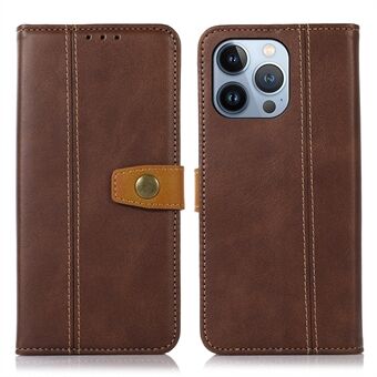 For iPhone 13 Pro  Wallet Function All-around Protection Case Magnetic Closure Textured Leather Mobile Phone Cover with Stand