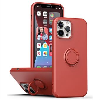 Ring Kickstand TPU Case for iPhone 13 Pro , Drop-proof Rubberized Phone Protective Cover