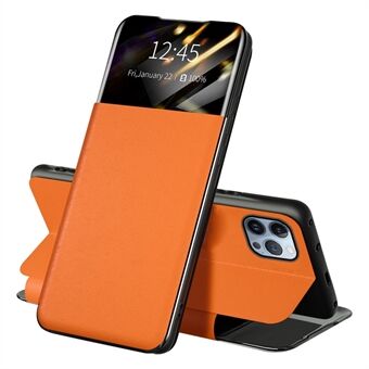 För iPhone 13 Pro s utsiktsfönster PU- Stand täckkort Kortplats Flip Folio telefonfodral