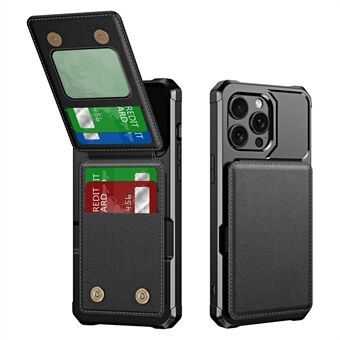 ZM11 För iPhone 13 Pro-fodral med kortplatser, PU+TPU-telefonfodral med stödben