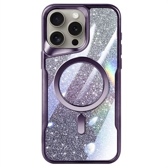 För iPhone 13 Pro-fodral Gradient Glitter PC+TPU Telefonfodral Kompatibel med MagSafe