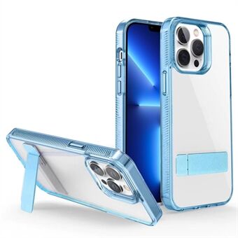 Style G för iPhone 13 Pro Kickstand Fodral TPU + Akryl Anti- Scratch Transparent telefonskal