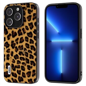 ABEEL för iPhone 13 Pro Leopard Texture Slim Case PU Läder + TPU + PC-telefonskal