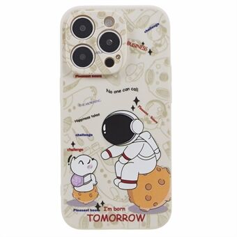 Astronaut Pattern Printing Phone Cover för iPhone 13 Pro , Anti-drop TPU telefon bakstycke