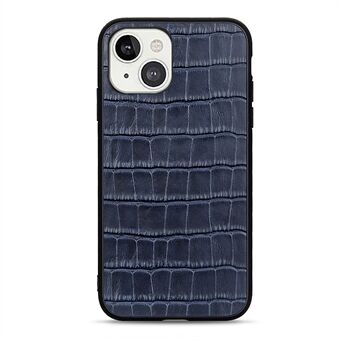Krokodilskinn äkta läderbelagd PC + TPU Combo telefonbakfodral för iPhone 13 mini 