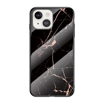 Marmordesign härdat glas Anti- Scratch stötsäkert skal för iPhone 13 mini 