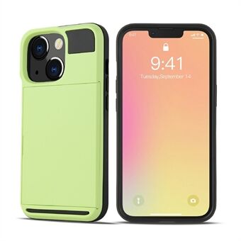 Skjutkorthållare Design TPU + PC-telefon Hybridfodral Skal för iPhone 13 mini 